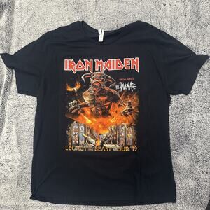 Iron Maiden Legacy of the Beast USATour 2019 2XL Black Shirt Short Sleeve